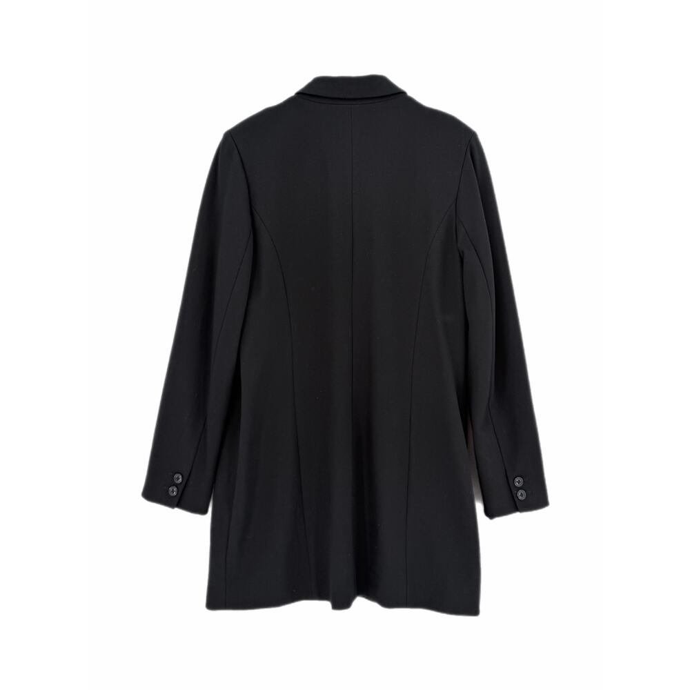 Chico’s Sz 0 Black Professional Workwear Layering Minimal Longline Blazer Jacket - Picture 8 of 15